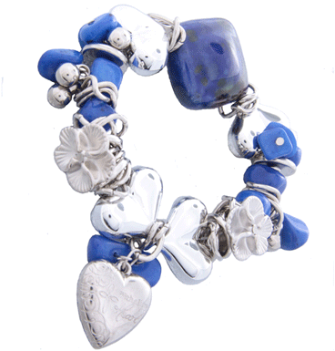Chunky cobalt blue bracelet
