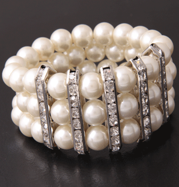 Bracelet Triple line pearls