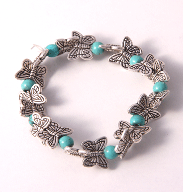 Bracelet Butterfly and Turqoise