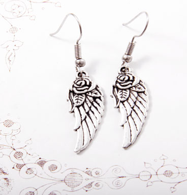 Earrings  Wing and Rose