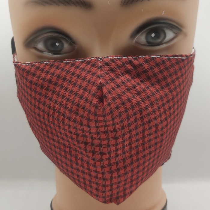 Mask checkered red