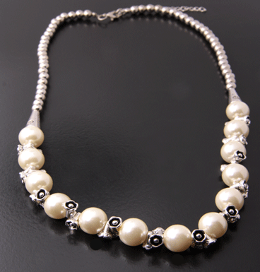 Collier Pearl & Flower