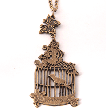 Necklace silhouette birdcage II