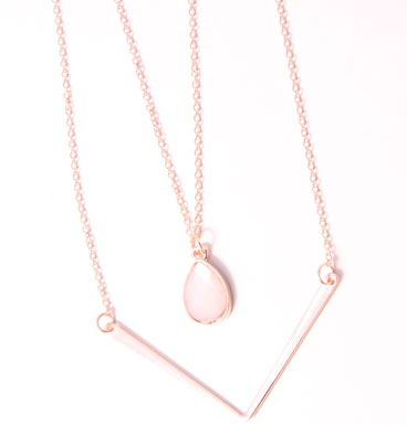 Double Necklace Droplet