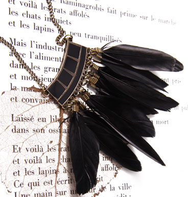 Necklace Black Bird