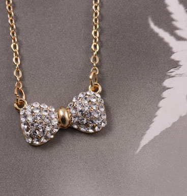 Necklace Glitter Bow