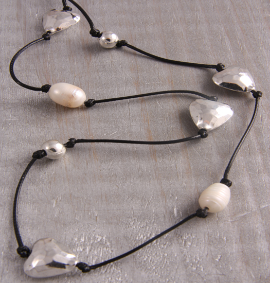 Necklace extra long with Sweet Water Pearls