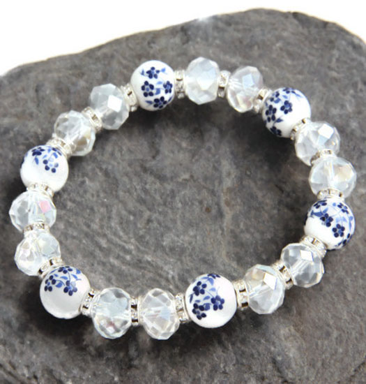 Blue and white crystal