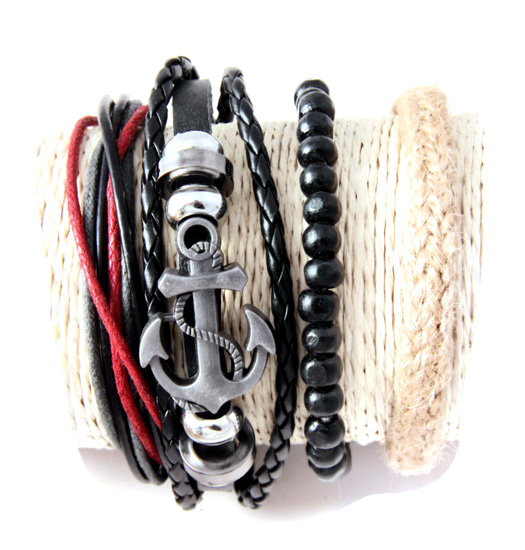 Set of 4 bracelets with Ancker
