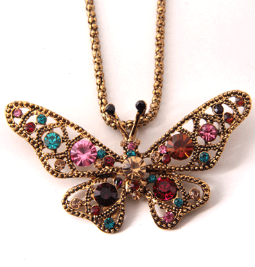 Necklace Victorian Butterfly
