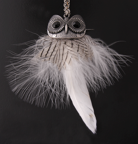 Necklace White Owl