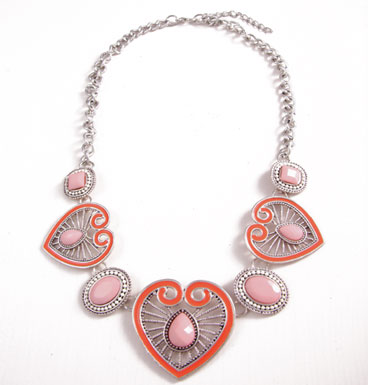 necklace Art deco hearts
