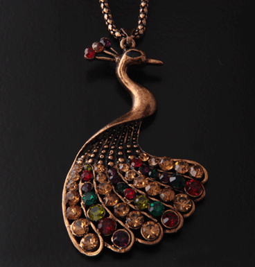 Necklace Victorian Peacock