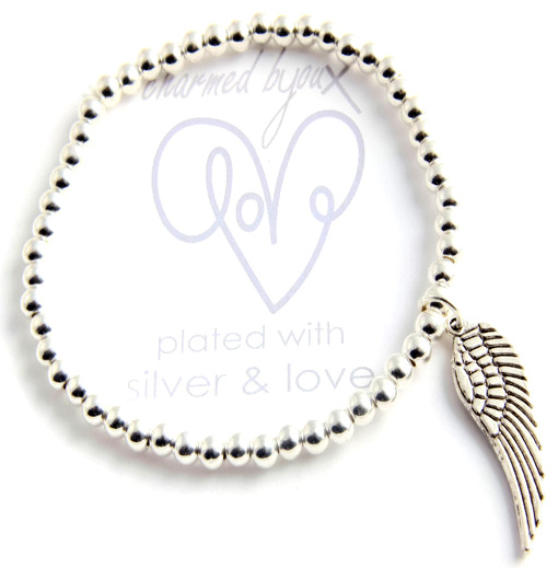 Bracelet silver plated - wing