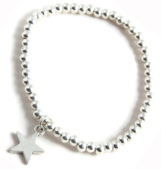 Bracelet silver plated - star