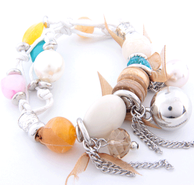 Multi bracelet with rope & tassels